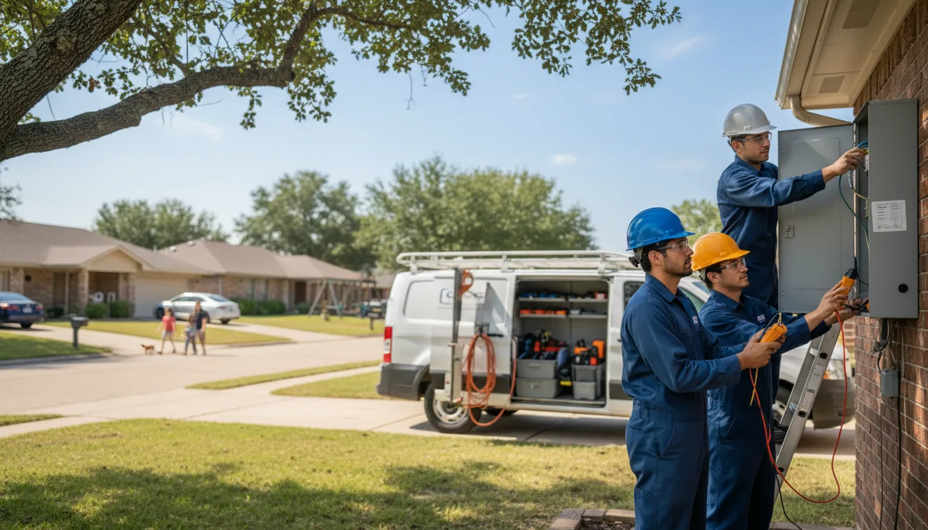 Certified electrician providing emergency electrical services in Allison, TX